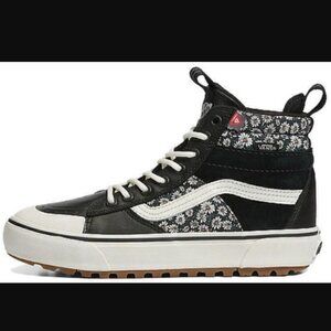Vans SK-8 Hi MTE-2 Black Leather Floral Sneakers